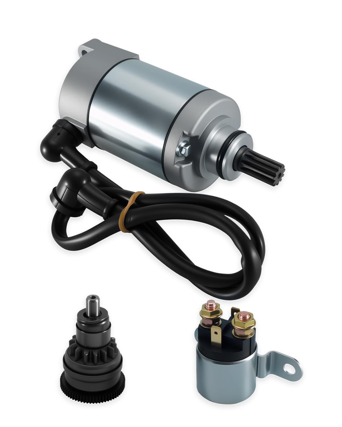 Photo 1 of Starter Motor Set Fit for Can-Am Outlander 330 400 450 All Models 2003-2023 Replace 420-684-280 420-684-282 420-684-283 420684280 420684282 420684283 18823 57-2734 410-54079, Starter Motor, Relay