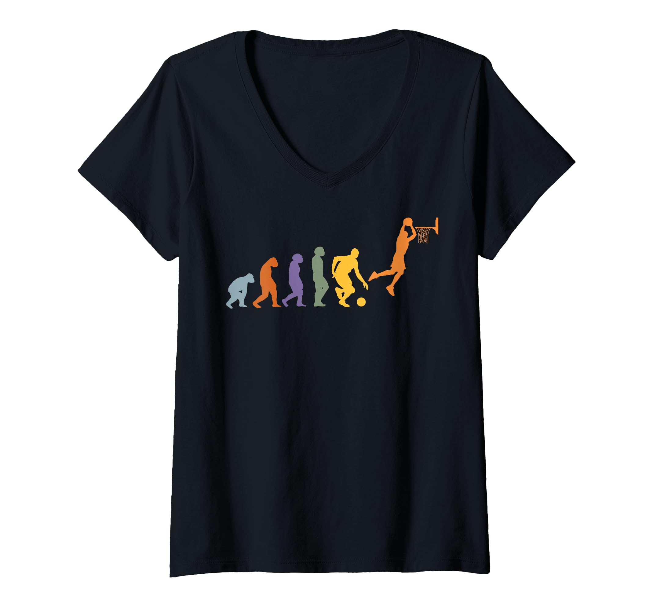 Women's Basketball balls gamer basketballplayer Evolution BASKETBALL V-Neck T-Shirt