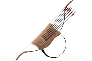 HERSENT Archery Bow Carrier with Arrow Slots,Archery Back Arrow Quiver Arrow Holder,Adjustable Shoulder Strap for Hiking Hunting,Shooting Targeting,Training,Cosplay,Archer Accessories（Only Bag