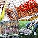 iGoods [ENLARGED]Stainless Steel BBQ Barbecue Grill Basket With Removable Wood Handle,-Grilling Basket Pan for for Fish, Vegetables-Griller Grid Grate Roast for Steak, Shrimp, Chops, BBQ Tool