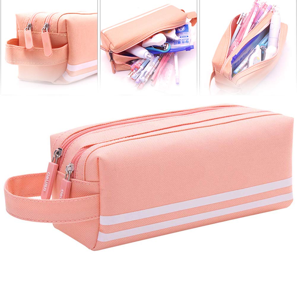 Pencil Case Large Capacity Pencil Case Pink BETOY Pen Bag Pencil Case 20cm for Children Teenager Student Storage of Stationery