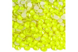 Blinginbox Hotfix Rhinestones,1440pcs Hot Fix Rhinestones for Crafts,Clothes,Decoration,Citrine Neon SS20