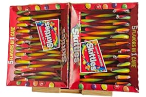 HUBZ Candy Canes Variety Pack - Assorted Flavors, Great for Stocking Stuffers, Tree Decorating, Holiday Parties, and More (Skittles)