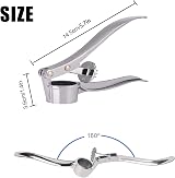 Jsdoin Garlic Press Mincer Crusher UK Zinc Alloy Heavy Duty Kitchen Peeler view 2