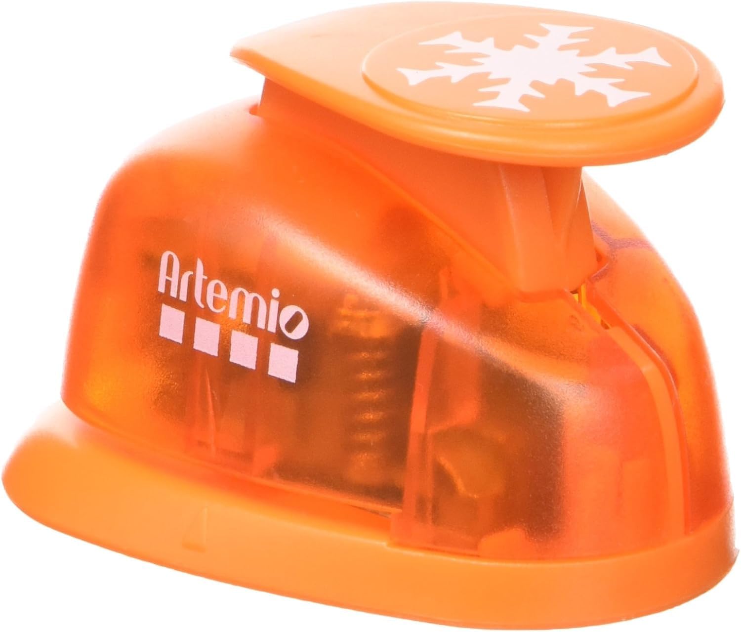 Artemio 2.5 cm Big Snowflake Number 3 Lever Punch, Orange