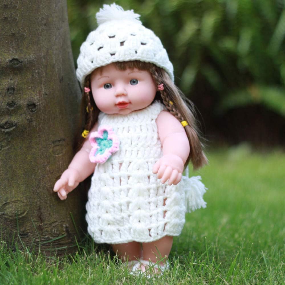Prezzo ZBYY Bambole Reborn in Silicone Femmina Reborn Doll Mini Regalo di Natale di Compleanno 30 Cm 12Pollici,White Offerte