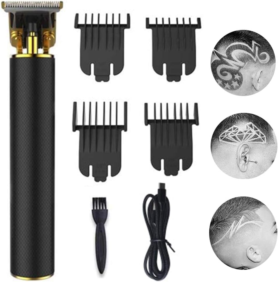 Electric Pro Li T-Outliner Trimmer Rechargeable Cordless T-Blade Trimmer Beard Razor for Men Haircut Detail Black