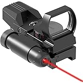 Feyachi RSL-18 Reflex Sight - 4 Reticle Red & Green Dot Sight Optics with Integrated Red/Green La-ser Sight Less Than 5mW Out
