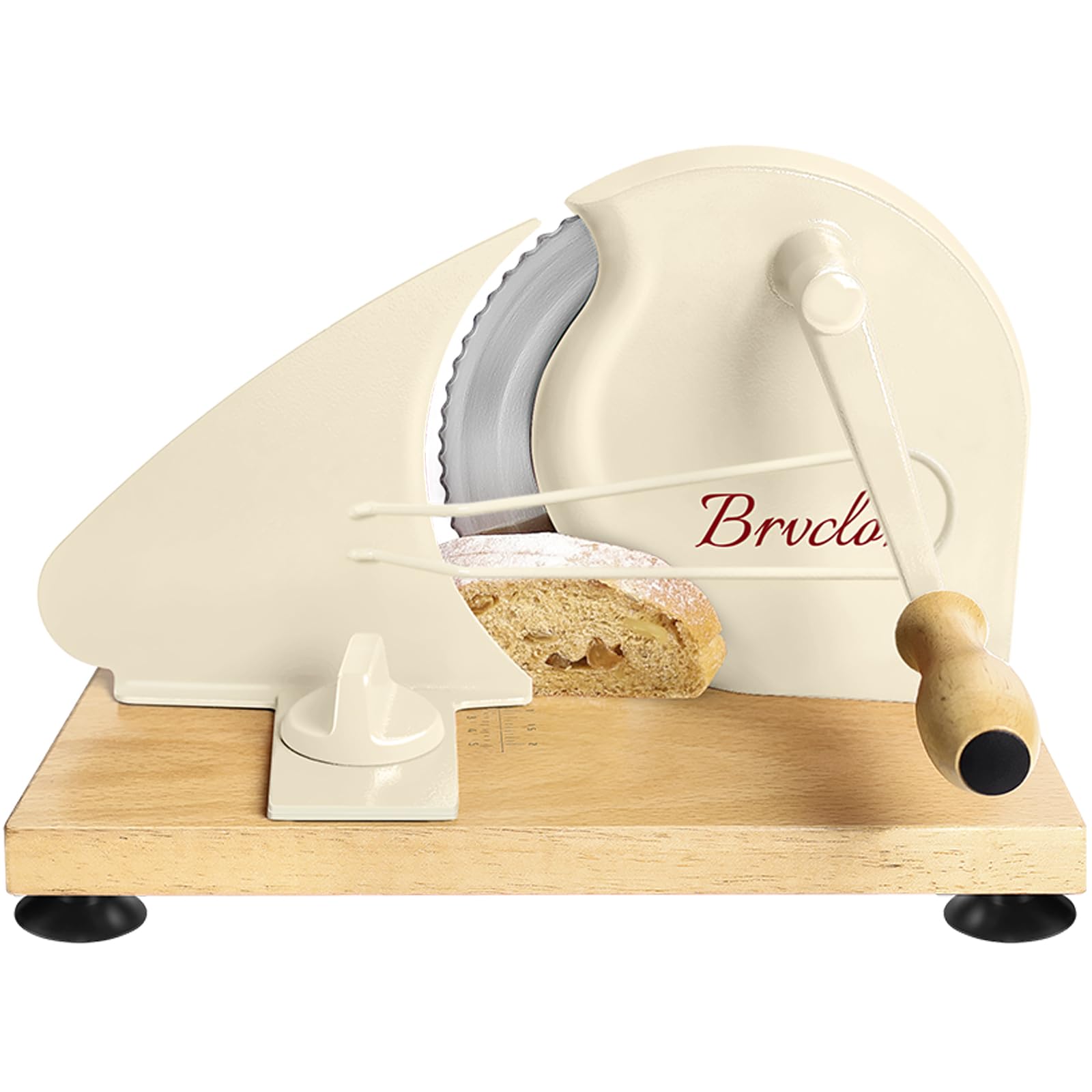 Photo 1 of ?Upgraded?Manual Bread Slicer for Homemade Sourdough Bread,Metal Guide & Adjustable Thickness, Hand Crank Bread Slicer with Scale Line and Suction Cup, Sharp Blade, Suitable for Sourdough Bread, Etc