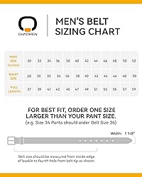 CHAOREN Mens Belts Leather 1 1/8" for Gift Men