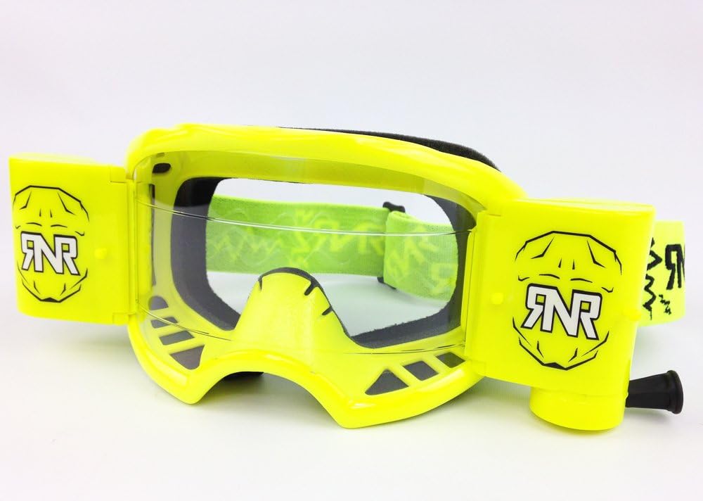 2016 RIP N ROLL RNR COLOSSUS XXL ROLL-OFF MOTOCROSS MX GOGGLES NEON YELLOW