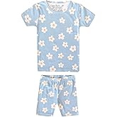 Copper Pearl Two Piece Short Sleeve Toddler Pajamas PJ Sets for Boys and Girls - Adorable Pattern Summer Pajamas Shorts to Keep Cool While Sleeping, Size 12 Months to 5T - Della