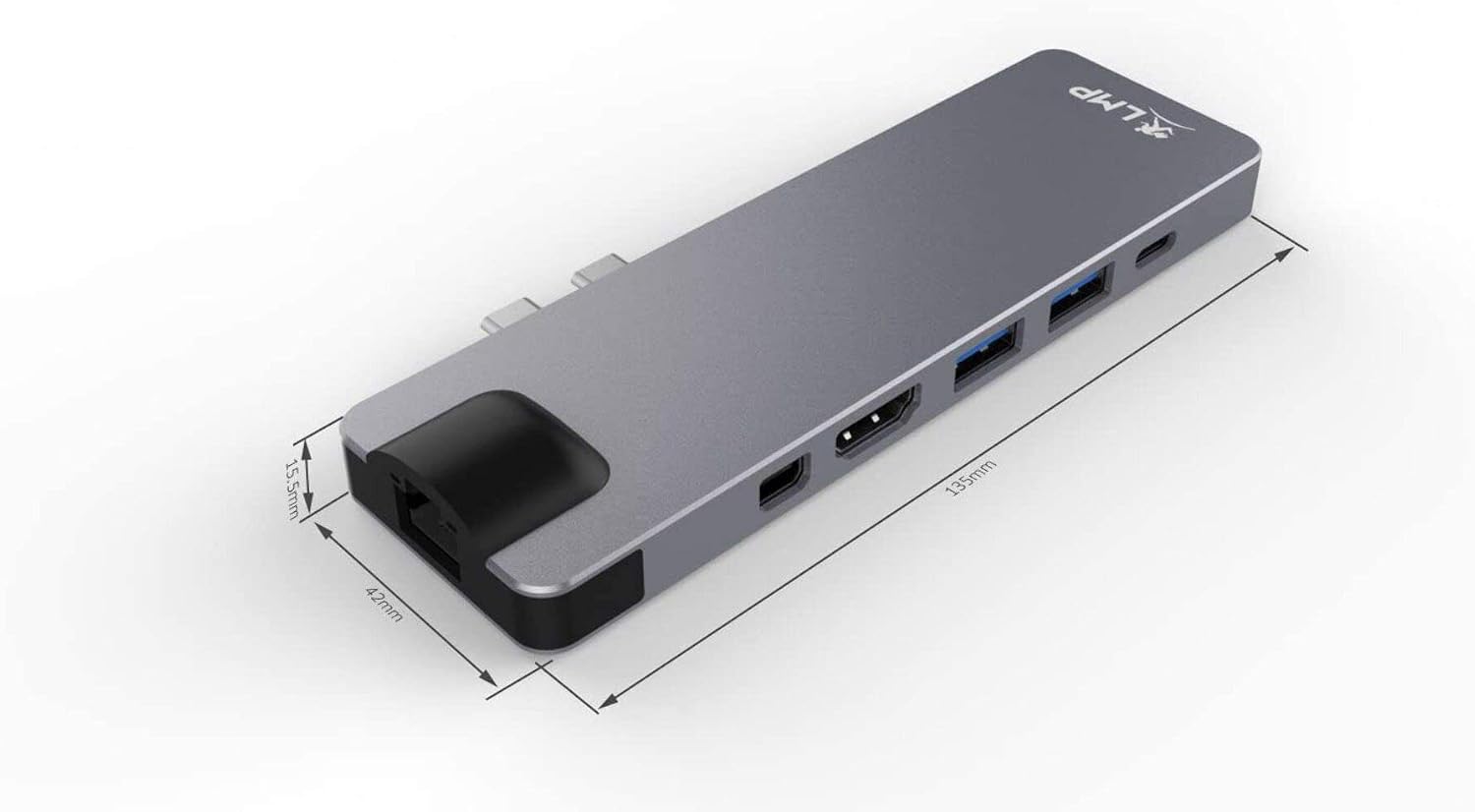 LMP USB-C Compact Dock 4K 8-Port Space Grey