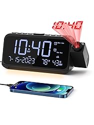 ROCAM Projection Alarm Clock, Digital Clock with