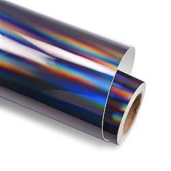 GIRAFVINYL Black Holographic Vinyl, 12" X 6ft