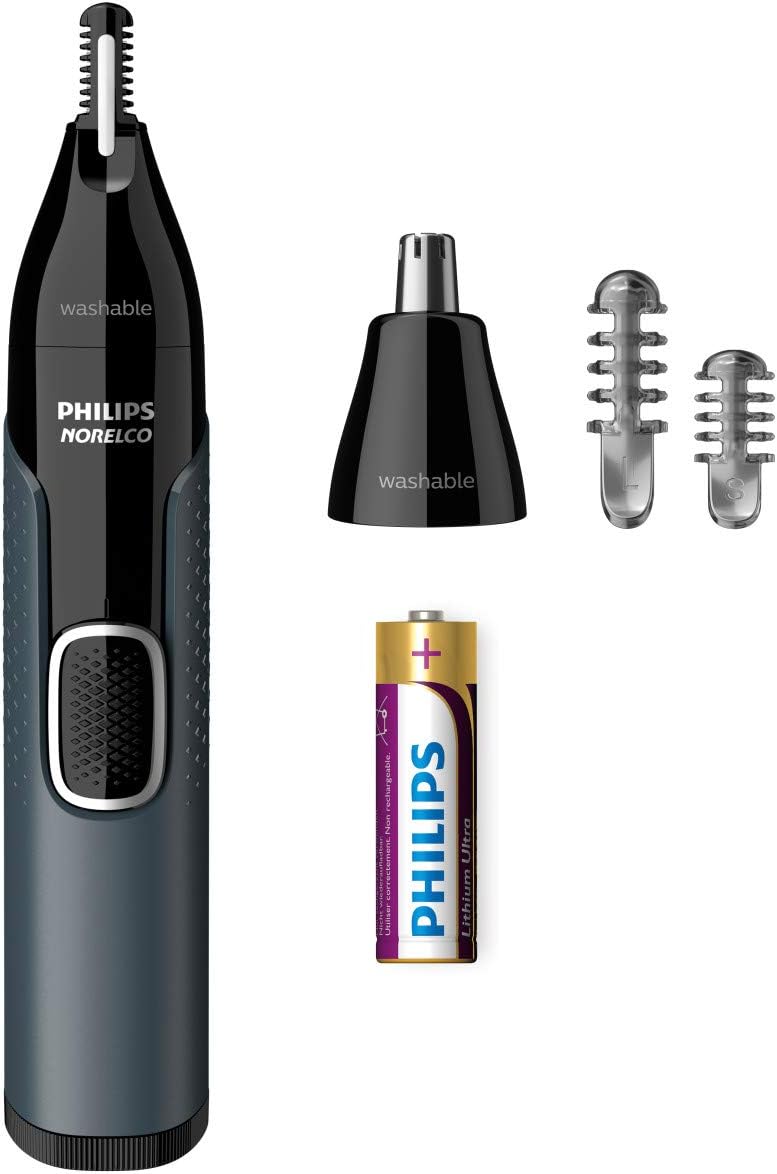 Philips Nosetrimmer 3000 for Nose Ears and Eyebrows NT3600/42, Black