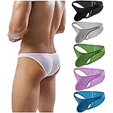 Dimgut Men's Sexy Underwear Low Waist Ice Silk Briefs Skinny Breathable Bikini Underpants