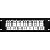 Navepoint 3U Blank Rack Mount Panel Spacer with Venting for 19-Inch Server Network Rack Enclosure Or Cabinet Black