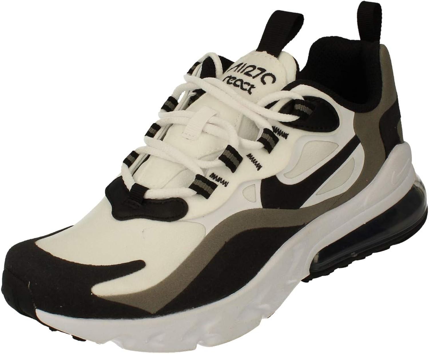 Nike Air Max 270 React GS Running Trainers Bq0103 Sneakers Shoes (UK 3 US 3.5Y EU 35.5, White 