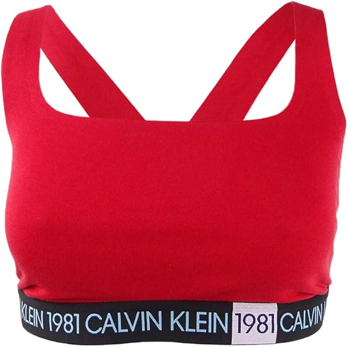 Calvin Klein Women's Plus Size 1981 Bold Cotton Unlined Bralette at Amazon Womenâs Clothing store