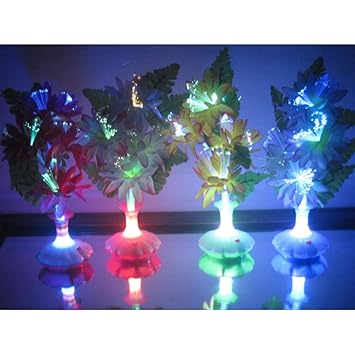 Buy Faironly 1pc Artificial Chrysanthemum Vase Decor Optical Fiber