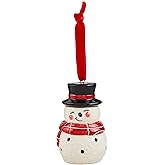 Mud Pie Classic Light Ornament, Snowman, 3 3/4" x 2 1/2"
