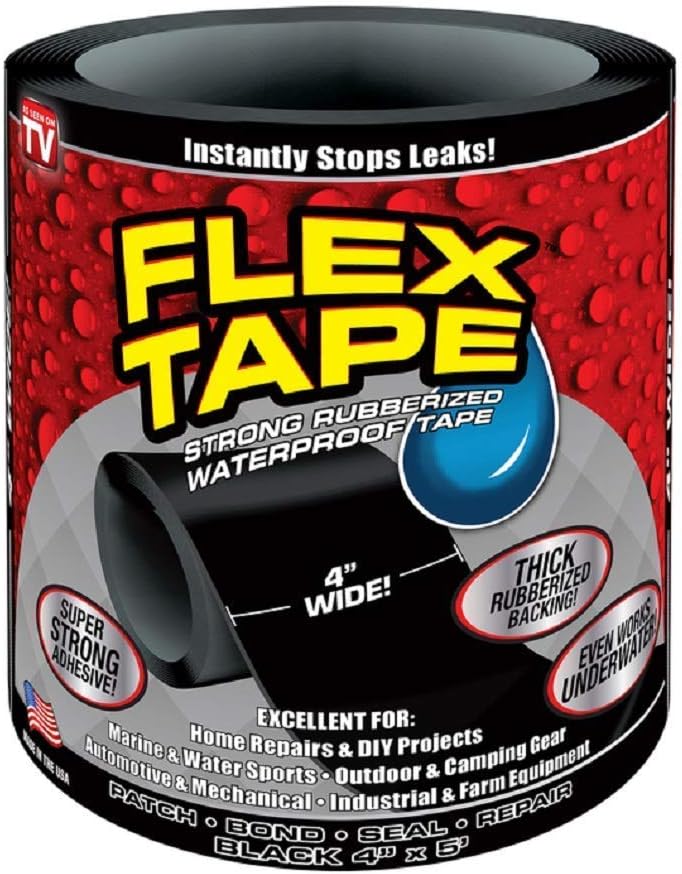 Divine Flex Tape - A Super Strong Adhesive Rubberized Waterproof Tape to Instantly Stops Leaks, Seal Any Object, Quick Repair and Patch for Garden Pipes, Industrial Equipment, Any Material
