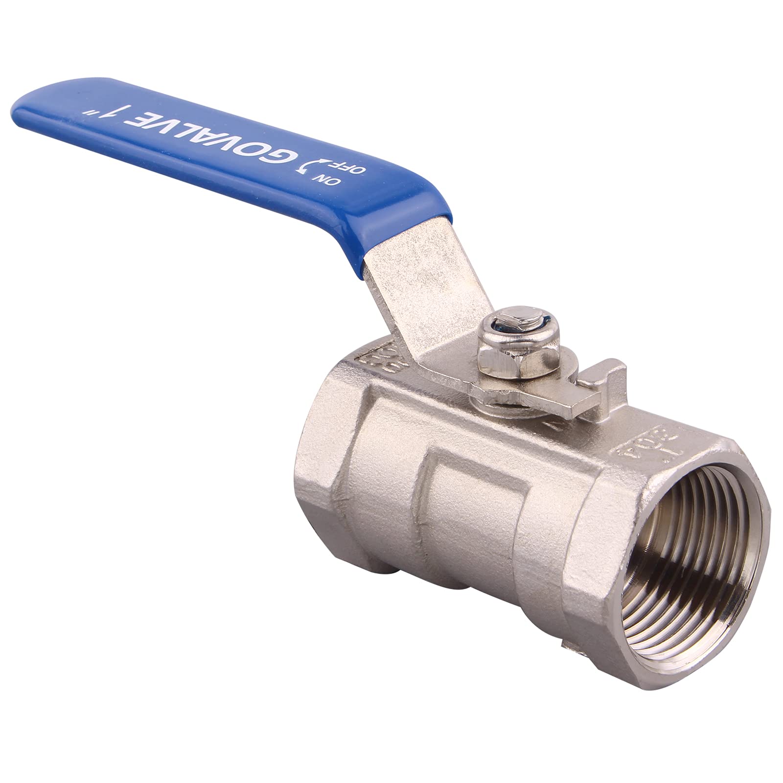 Photo 1 of GOVALVE 1PC Ball Valve Stainless Steel - 1" NPT Female Standard Port 1-Piece Type Ball Valve For water oil and gas