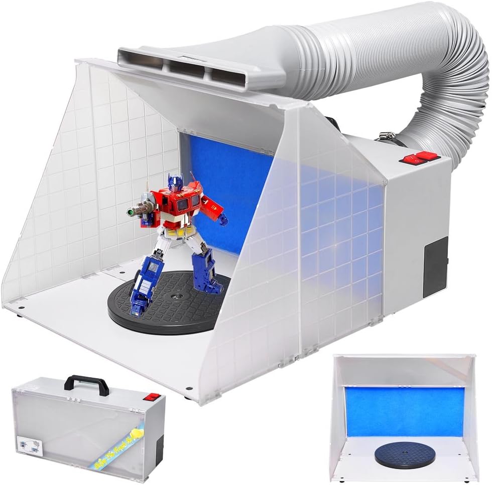 Airbrush Spray Paint Booth Kit Light Portable for Toys Models Crafts Painting Model Cars, Art, Ceramics, Craft Hobbies, Cake, T-Shirts US Delivery