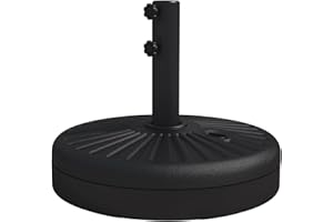 MEWAY Patio Umbrella Base Stand, Outdoor Umbrella Base Water Fill Stand, Patio Outdoor Heavy Duty Umbrella Holder (Black)