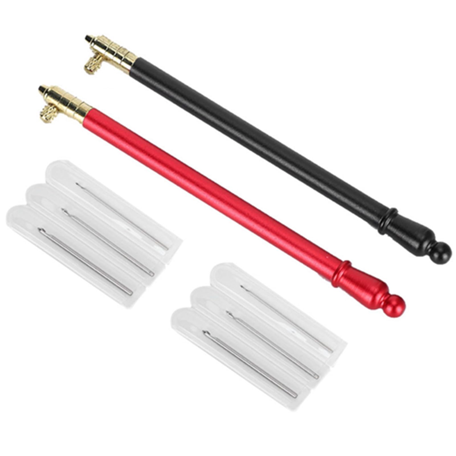 Embroidery Beading Crochet Hook Set, Stainless Steel Handle French Tambour Hook with 6 Needles Handmade Crochet Hooks French Tambour Beading Sequins Sewing Craft Tool for Beading Embroidery