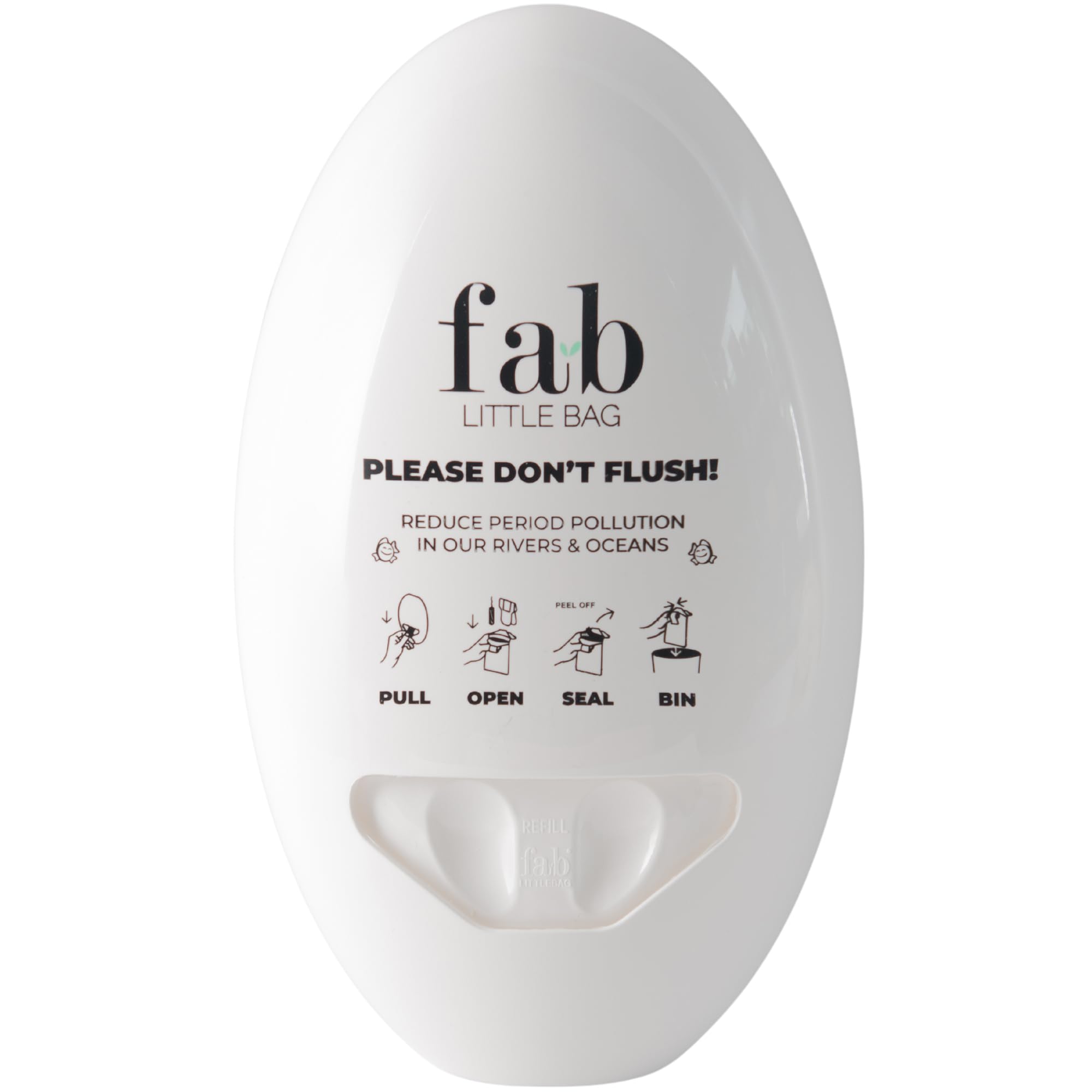 Fab Little Bag Sanitary Disposal Bag Dispenser - Wall Mounted Unit Only - Hygienic Sanitary Bags for Tampons & Feminine Hygiene Products - Public Toilets, Gyms, Offices, Hotels - Holds 40 Bags