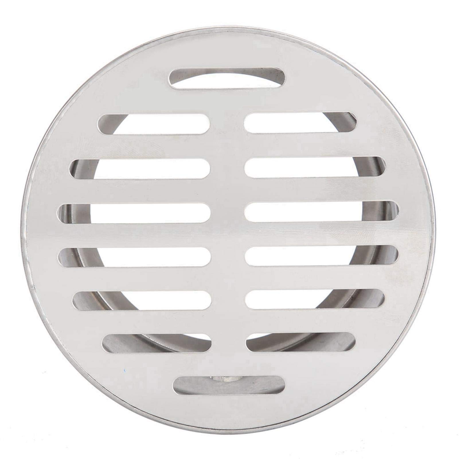 Kuuleyn Stainless Steel Floor Drain, Anti-Blocking, 110 Flat Mouth, Silver, Modern Style