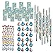 144 Piece Nautical Party Supplies: 12 Pencils 12 Sticker Sheets 48 Erasers and 72 Tattoos, Blue Toys Ahoy Decorations Decorative Fish Starfish Sea Shells Anchor Theme for Baby Shower Birthday Wedding