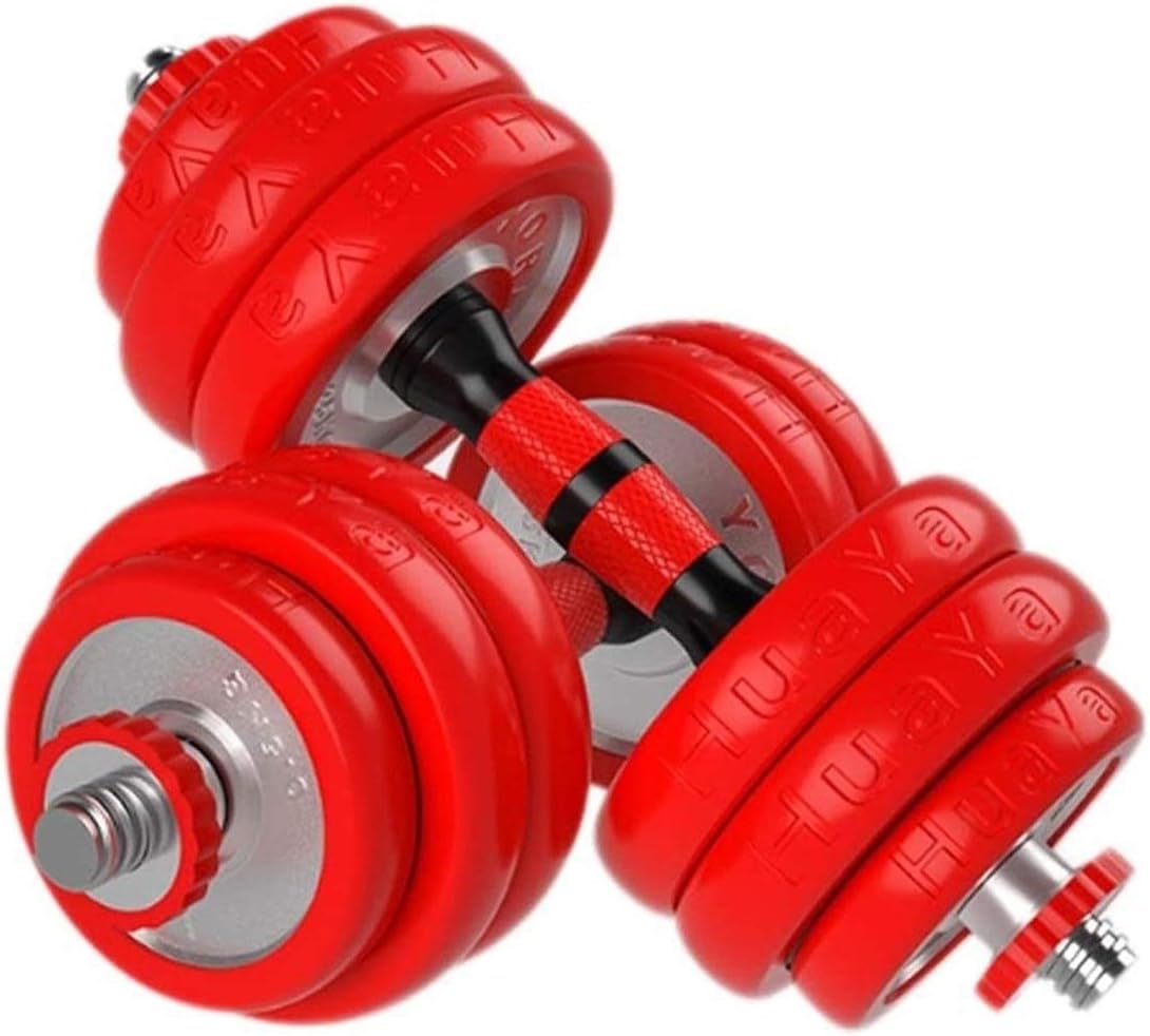 SSN Dumbbell Adjustable Weight Dumbbell Barbell Electroplated Dumbbell with Silicone Cover for Men's Fitness Home Equipment 15kg Exercise Fitness Dumbbells