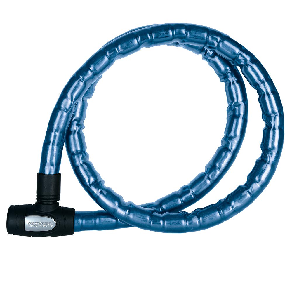 Oxford Barrier Armoured Cable Lock - Blue - 1.4m x 25mm