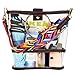 SharPlus Clear PVC Crossbody Shoulder Purse Bag - Sporting Events Stadium Approved Transparent Plastic Tote Bucket Handbag with Colorful Strap