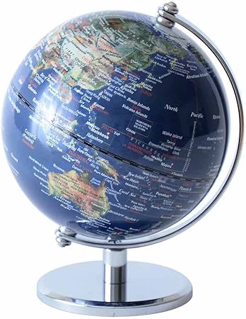 Amazon ぼん家具 インテリア地球儀 英語表記 書斎 オシャレ 知的 大人のインテリア サテライト 小 地球儀 文房具 オフィス用品