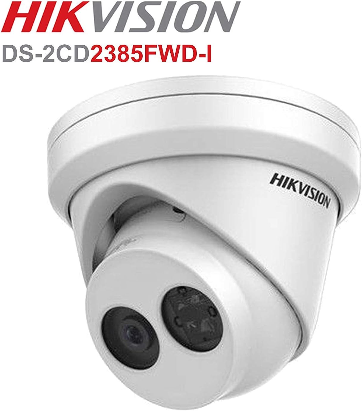 Hikvision 8 Megapixel IP Camera, H.265+ DS-2CD2385FWD-I Dome Security Camera Outdoor IP67 Firmware Upgradeable International Version (4mm Lens)