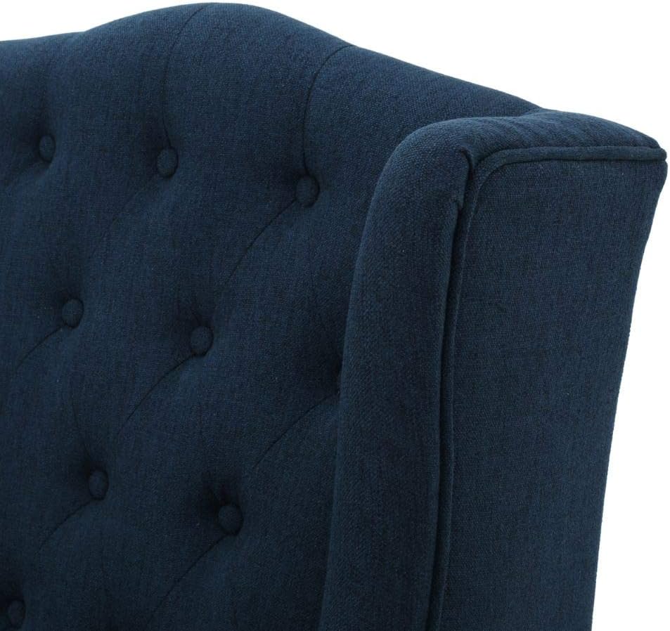 Christopher Knight Home Toddman High-Back Fabric Club Chair, Dark Blue: Furniture & Decor