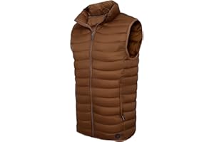 Xsylxgc Men's Lightweight Puffer Vest Insulated Down Vest Water-resistant Outdoor Sleeveless Jacket Winter Outerwear