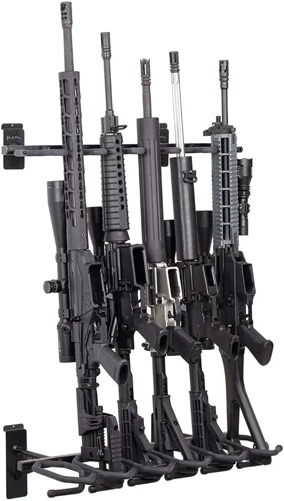 Hold Up Displays Slatwall 6 Gun Rack and Rifle Storage Holds Winchester Remington Ruger Firearms and More - Heavy Duty Steel - Made in USA: Sports & Outdoors