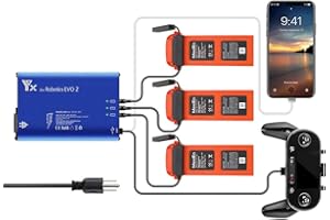 Hanatora Battery Charger for Autel Robotics EVO 2/II, EVO II Pro V2/V3/ Enterprise/RTK,EVO II Dual Drone,Rapid Multi Parallel Charging Hub Accessories