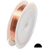 99.9% Pure Copper Wire 24 Gauge, Half Round, Dead Soft, 100FT by Craft Wire | 99.9% Pure Copper Wire for Jewelry Making, Wire Wrapping, Pure Copper, CDA #110, Craft, High Quality Made in USA