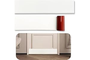 BAJIAOREN 2 Pack Silicone Rubber Door Kick Plate 8x36 Inches Self Adhesive White Cut-to-Fit KickPlates for 30-36 Inch Wide Do