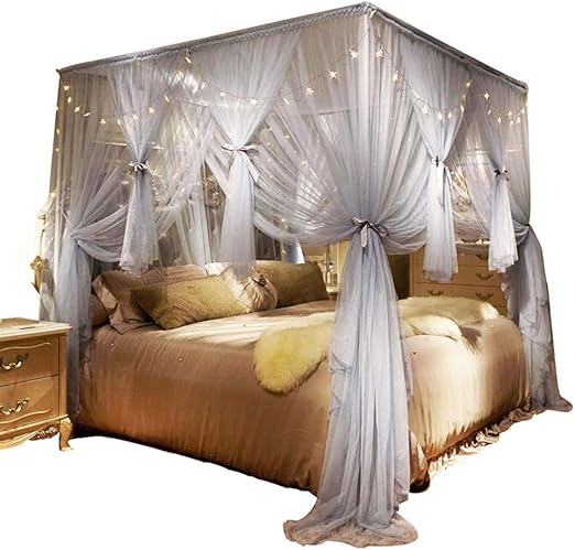 Amazon Com Nattey 4 Corners Post Canopy Bed Curtain For Girls