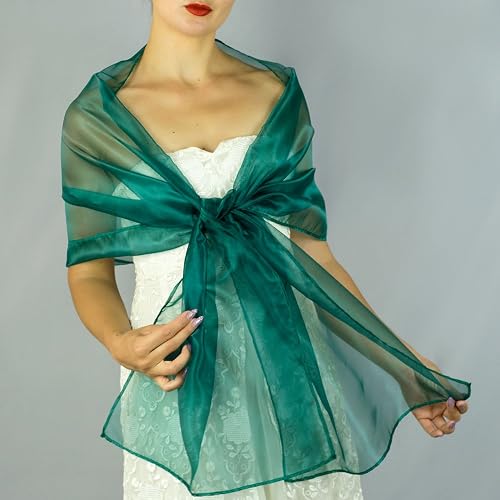 Chale Echarpe Etole Organza Femme Mariage Sur Robe De Soiree