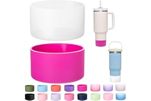 LONPARRY 2-Pack Silicone Boot for Stanley 40 30 oz Quencher Adventure Tumbler, Bottom Boot for Stanley IceFlow Flip 30 20 oz, Stanley Cup Protector Sleeve Cover Boots for Stanley 40 30 oz with Handle