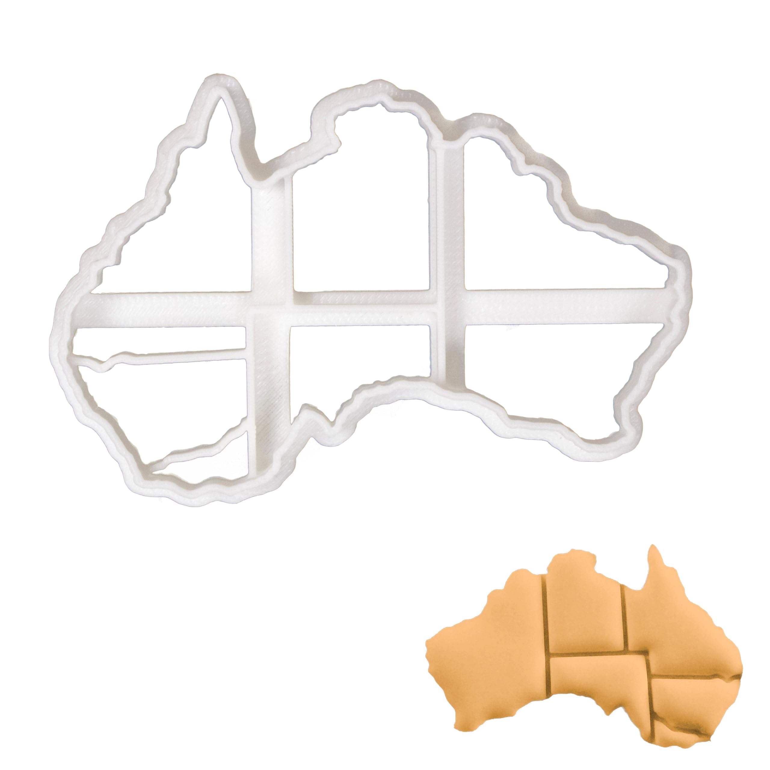 BAKERLOGY Australian Continent Cookie Cutter - Detailed Biscuit Cutter Design for Baking and Crafts, Ideal on Fondant, Dough, Clay