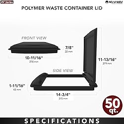 Rev-A-Shelf 50 Qt Under Sink Garbage Can Lid for